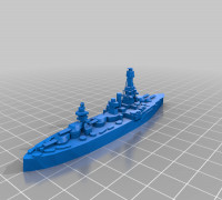 USS Texas with guns 3D model