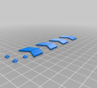 Flat top lines for clapper slate 3D model