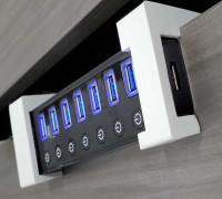 Clamp USB Strip Holder 3D model