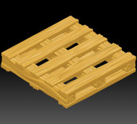 Pallet Coaster Stylized 3D model