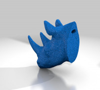 Rhino Head Wall Mount 3D model
