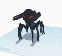 Rifts RPG Kitbash: Spider Skull Walker 3D model