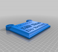 2 place funny plack 3D model