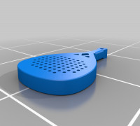 Pala padel llavero 3D model