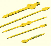Customizable Flexible Reusable Cable Tie 3D model