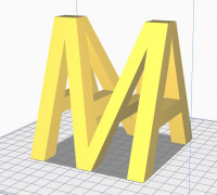 Intersection letters 3D model