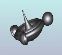Wind spinning top 3D model