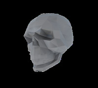 Crystal skull low poly 3D model