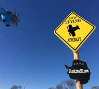Low Flying Plane Sign 3D model