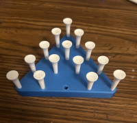 Magnetic Peg Game / Peg Solitaire 3D model
