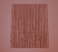 Bamboo wall 3D model