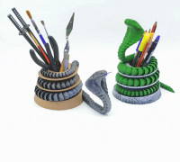 Articulated Cobra + Pencil Holder 3D model
