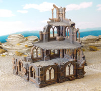 Gothic scifi ruin 3D model