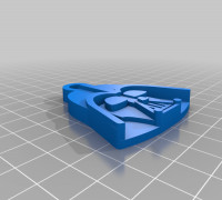 Vader Flat Keyring 3D model