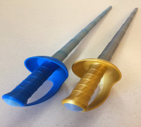 Collapsing Pirate Sword - Two Color 3D model