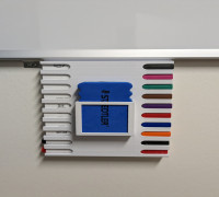Marker Holder for Amazon Basics Whiteboard 3D model