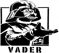 Darthvader stencil 10 3D model