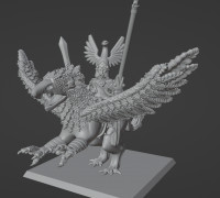 High Elf Hero on Griffon 3D model