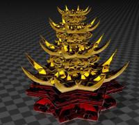 double dragon shrine 3D model