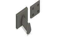 Flat iron holder 3D model