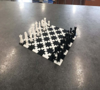 Puzzle Chess/Checker Board 3D model
