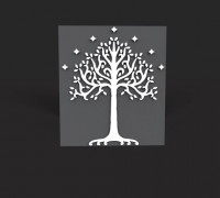 Gondor tree 3D logo 3D model