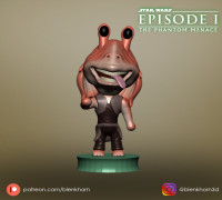 STAR WARS DOUBLE BIT: JAR JAR BINKS 3D model