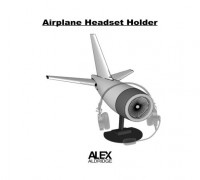 Airplane Headset Headphone Holder 3D model