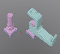 Headphone hanger with STOP 3D model
