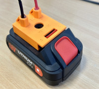 Cordless drill battery adapter 3D model