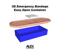 3D Emergency Bandage Easy Open Storage Container 3D model