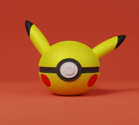 Pokemon Pikachu Pokeball 3D model