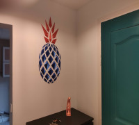 Geometric Pineapple wall art 3D model