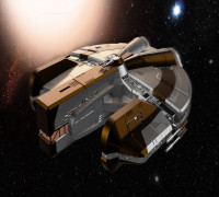 Ebon Hawk (X-Wing Scale, LED compatible) 3D model