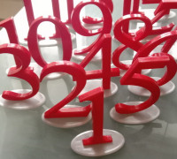 Table Numbers for Party Games 3D model