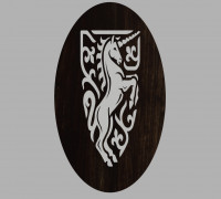 horse coaster - wall decor - table top 3D model