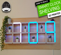 How to build a Giant Hidden Shelf Edge Clock - 3D Printable | Elegoo Arduino Nano | Smart Home | LED 3D model