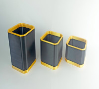 "Pillar" Flower pot - 3 sizes  3D model