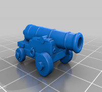 Ship Cannon - tabletop miniature 3D model