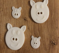Pig Buttons 3D model