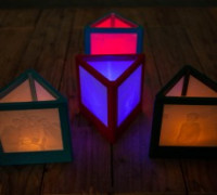 triangular lithophane lamp 3D model
