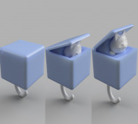 Cat key hook 3D model