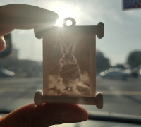 Lithophane Holder - Picture Scroll Shape  3D model