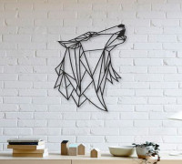 Wolf Wall Sculpture 2D II 3D model