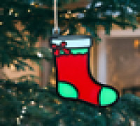 Christmas Stocking Tree Ornament 3D model