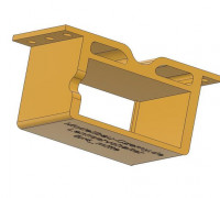 Steering conversion Tamiya 8x4 chassis to 2 servos 3D model