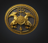 Fantasy Gold Coin 3D model