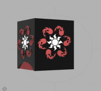 tower deck box red and white mana 3D model