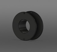 3D Prnitable Electrical Wire Spools with Wall Mount 3D model