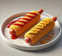 Two Korean Hot Dogs 3D model